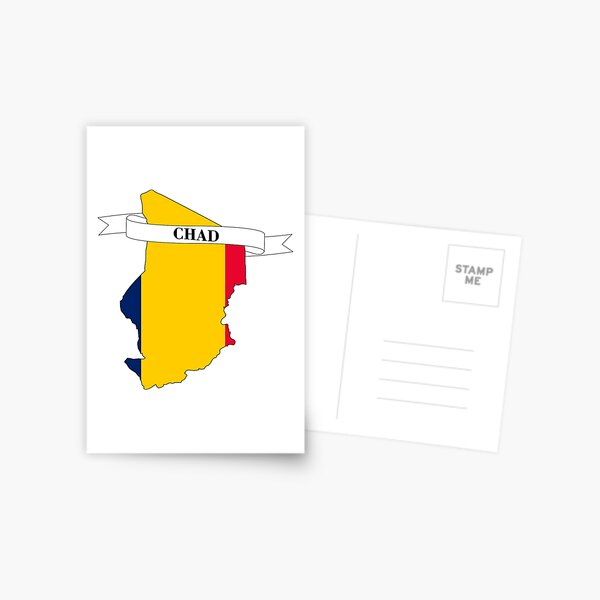 Item preview, Flag map of Chad designed and sold by visual adventures.