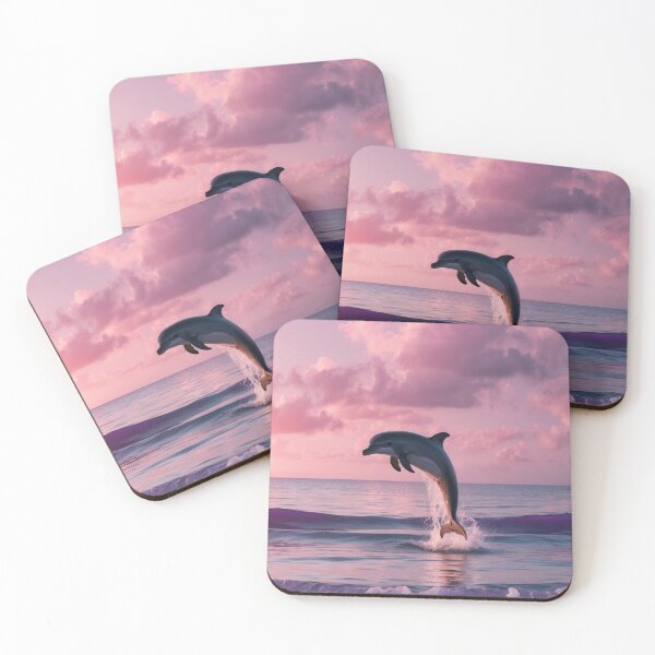Item preview, Dreamy Dolphin Leaping at Pastel Sunset designed and sold by The Artfiller.
