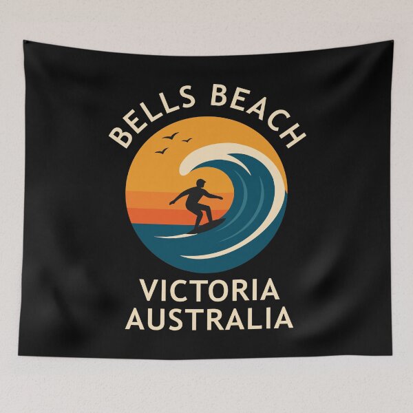 Item preview, Bells Beach – Victoria, Australia (with White Lettering) designed and sold by VelvetRoom.