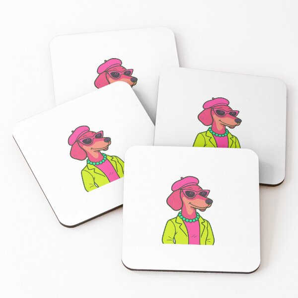 Item preview, stylish dog in retro look designed and sold by Happy Heart Studio.