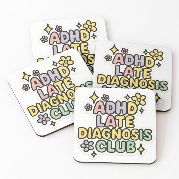 Item preview, ADHD Late Diagnosis Club Pastel designed and sold by Trendy Sticker & Merch Collection - Express Yourself.
