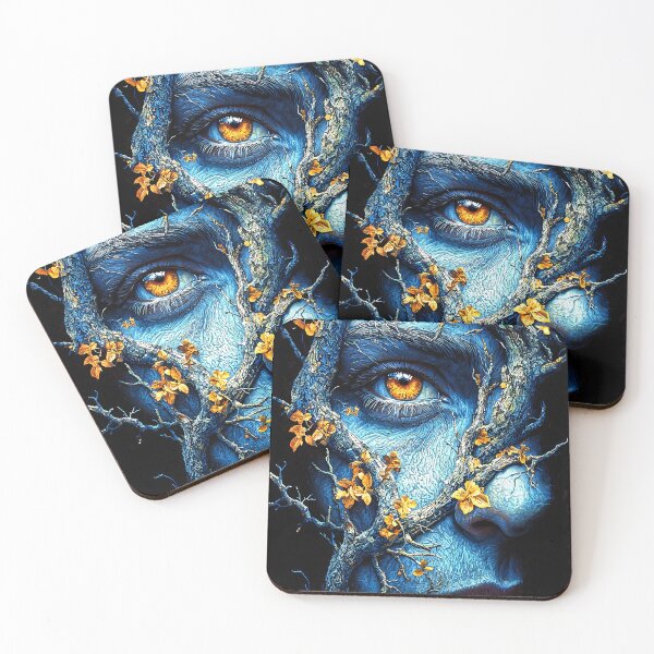 Item preview, Mystic Forest Face with Fiery Eyes and Autumn Bloom designed and sold by Taans-Creation.