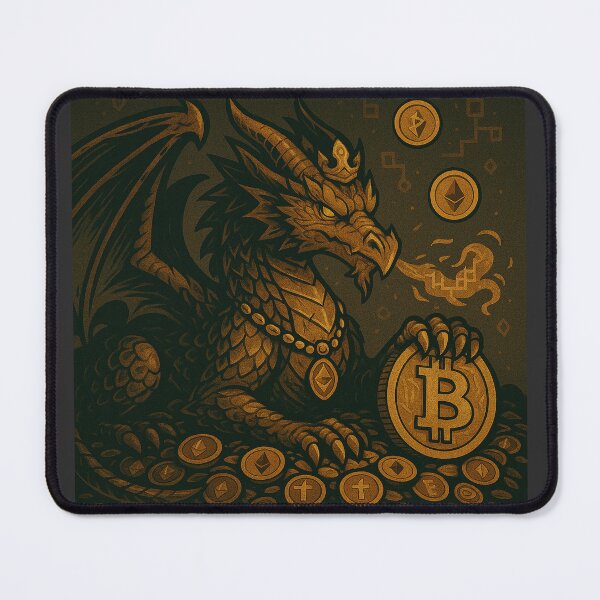 Item preview, Crypto Dragon: The Guardian of Digital Gold designed and sold by MarinaBlackArt.