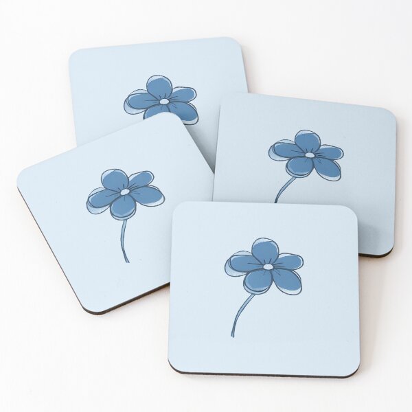 Item preview, Minimalist Forget-Me-Not Flower Doodle with Stem – Line Art designed and sold by EmeraldeaArt.