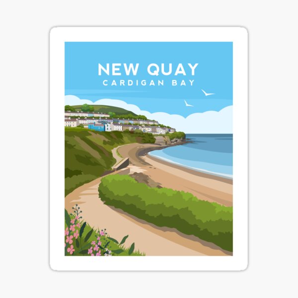 Aperçu de l'œuvre Plage de New Quay - Baie de Cardigan, Pays de Galles créée et vendue par typelab.