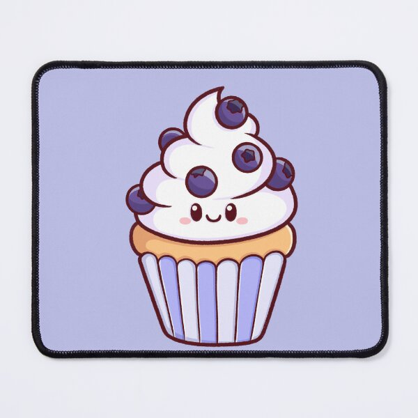 Item preview, Kawaii Blueberry Cupcake – Cute Pastel Dessert Art designed and sold by Magsu.art.