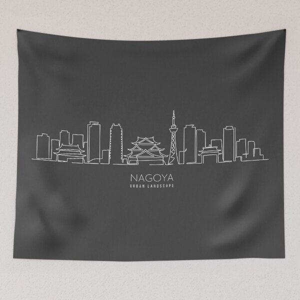 Item preview, Urban Landscape NAGOYA - Simple line Art designed and sold by store-wasabi.