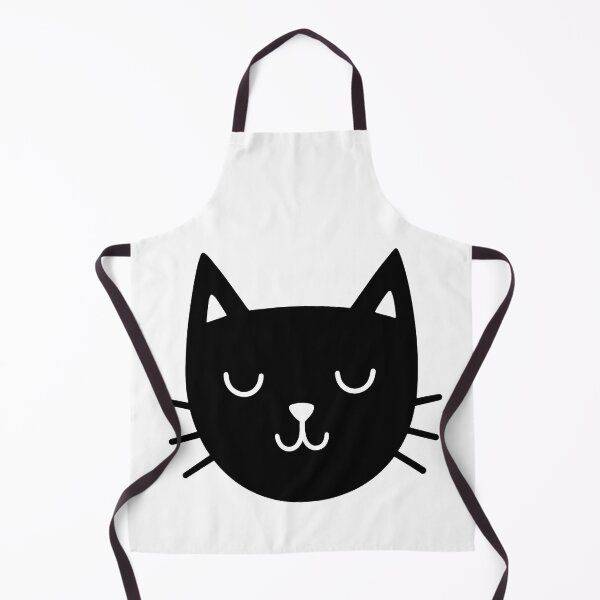 Item preview, Minimalist Black Cat Face with Peaceful Expression designed and sold by ArtfulWeave.
