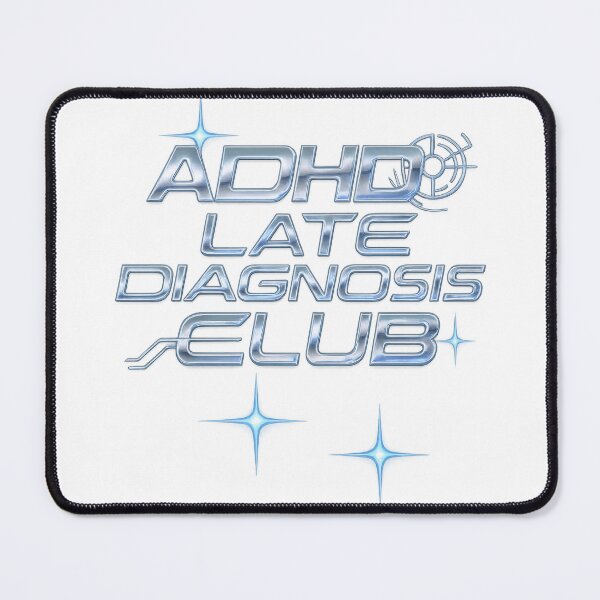 Item preview, ADHD Late Diagnosis Club Chrome Look designed and sold by Trendy Sticker & Merch Collection - Express Yourself.