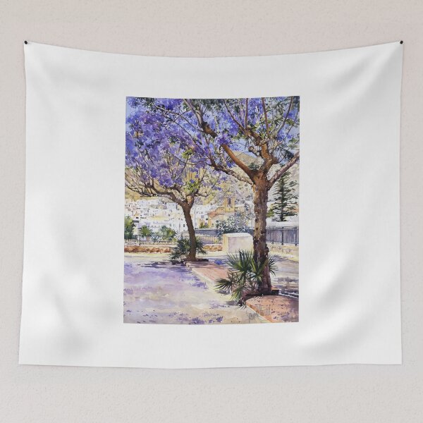 Item preview, Jacaranda Trees, Alboloduy, La Alpujarra Almeriense., Almería, Spain designed and sold by Margaret Merry.
