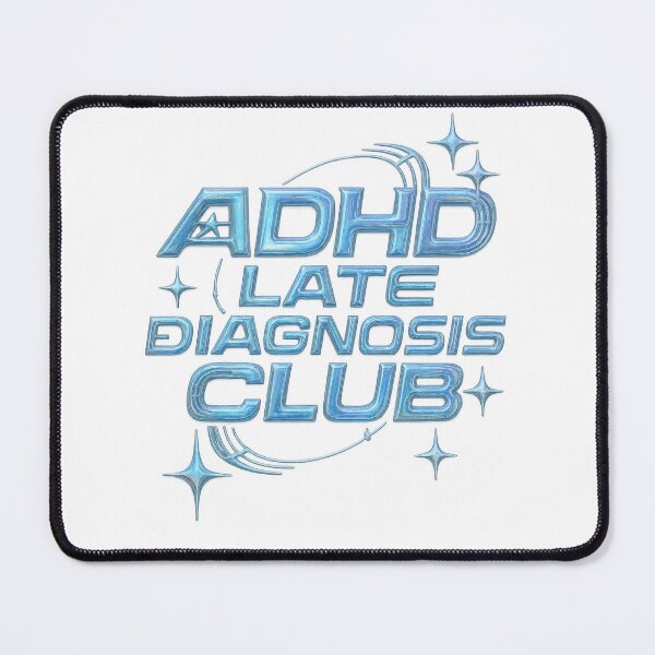 Item preview, ADHD Late Diagnosis Club Chrome Look designed and sold by Trendy Sticker & Merch Collection - Express Yourself.