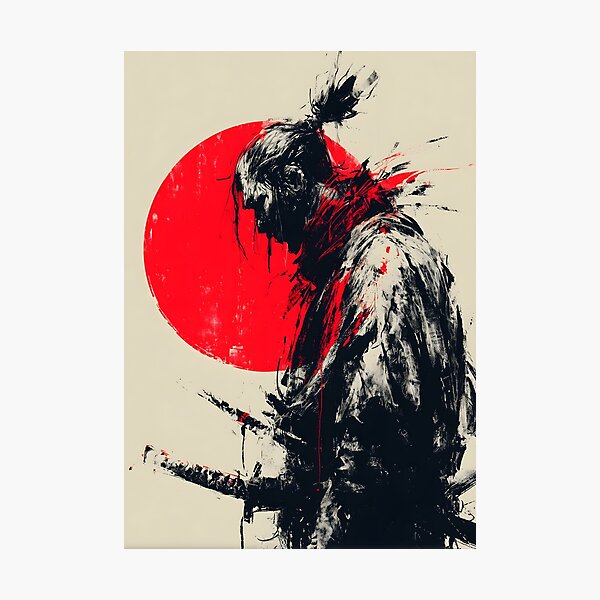 Aperçu de l'œuvre Échos d'acier - Ink Samurai créée et vendue par RoninArtX.