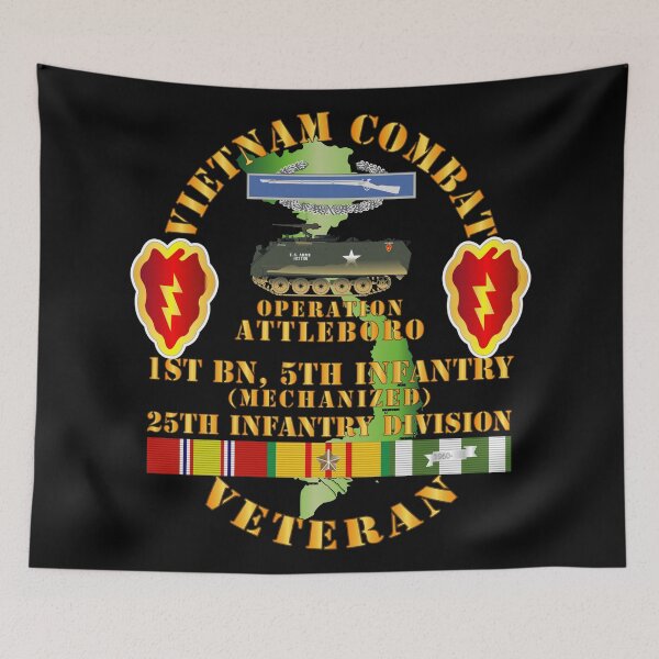 Item preview, Army - Vietnam Combat Vet w 1st Bn 5th Inf - 25th Inf Div - Operation Attleboro w VN SVC designed and sold by Military Insignia Products.