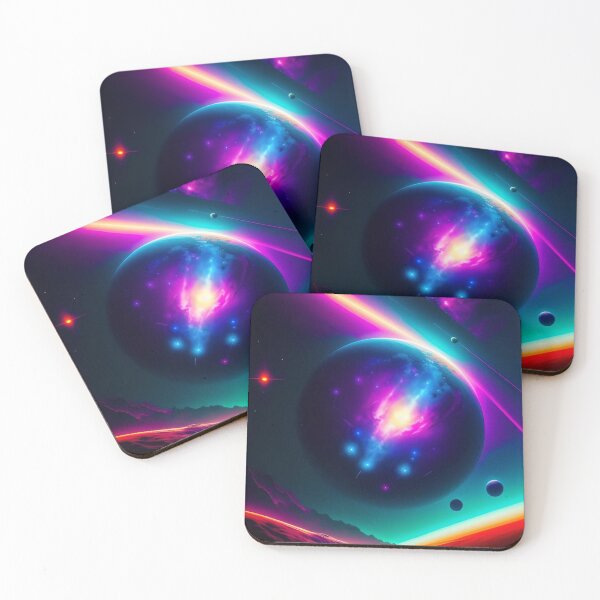 Item preview, Vibrant Abstract Space Art Print designed and sold by Esterlane.