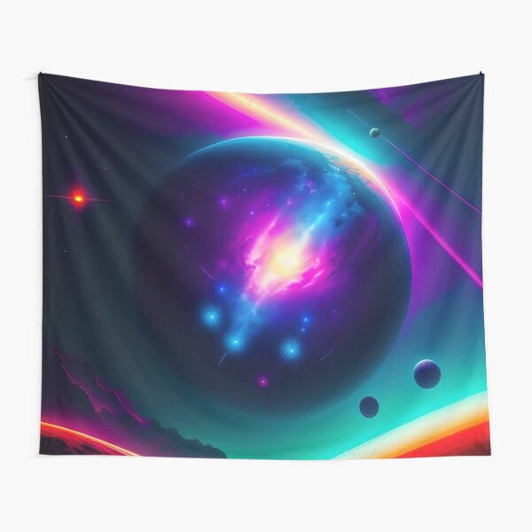 Item preview, Vibrant Abstract Space Art Print designed and sold by Esterlane.