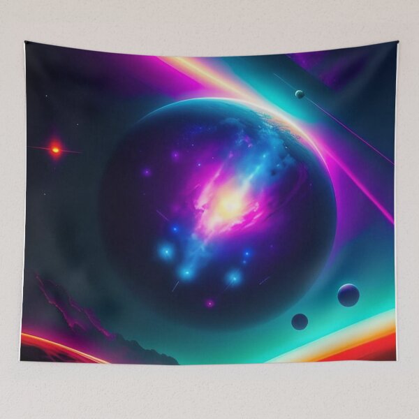 Item preview, Vibrant Abstract Space Art Print designed and sold by Esterlane.