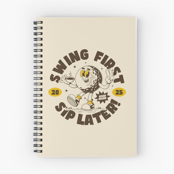 Item preview, Swing First Sip Later Funny Golf Coffee Tee designed and sold by adipra.