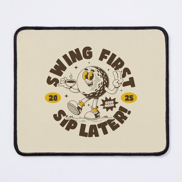 Item preview, Swing First Sip Later Funny Golf Coffee Tee designed and sold by adipra.