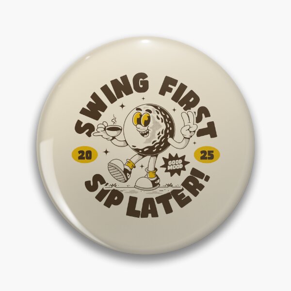 Item preview, Swing First Sip Later Funny Golf Coffee Tee designed and sold by adipra.