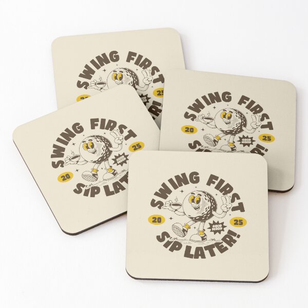 Item preview, Swing First Sip Later Funny Golf Coffee Tee designed and sold by adipra.