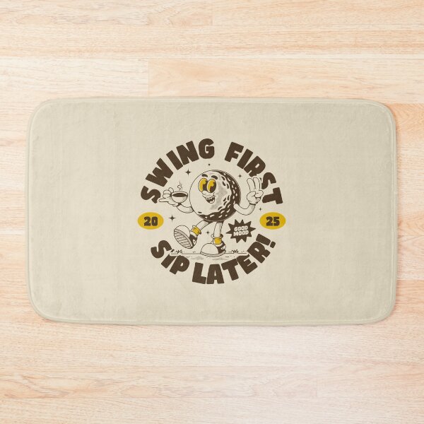 Item preview, Swing First Sip Later Funny Golf Coffee Tee designed and sold by adipra.