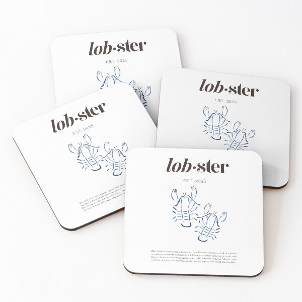 Item preview, Blue Lobster Poster | Minimalist Coastal Art with Seafood Illustration designed and sold by ElizabethCoelho.
