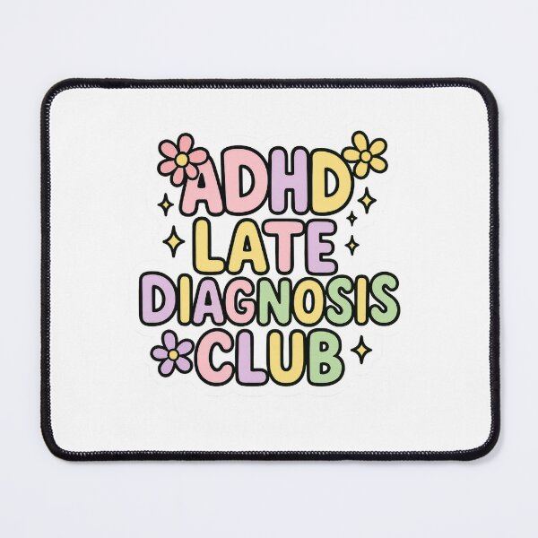 Item preview, Colorful Bubble ADHD Diagnosis Typography Art designed and sold by Trendy Sticker & Merch Collection - Express Yourself.