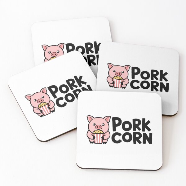 Item preview, Pork Corn! Cute Popcorn Pig Pun designed and sold by PMCreative.