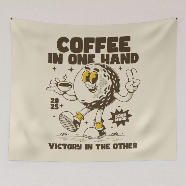 Item preview, Coffee in One Hand Victory in the Other Tee designed and sold by adipra.
