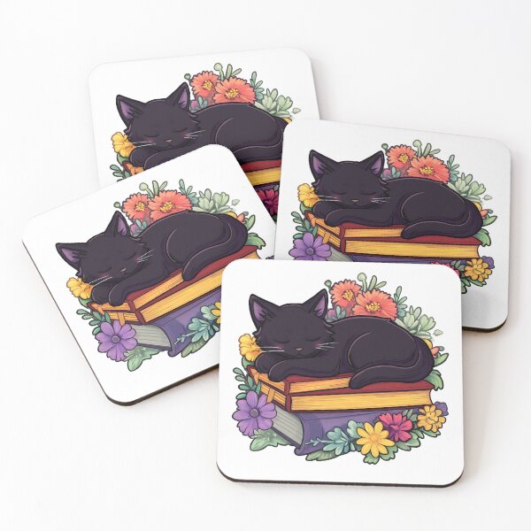 Item preview, Sleepy cat with books  designed and sold by xiao xuans.