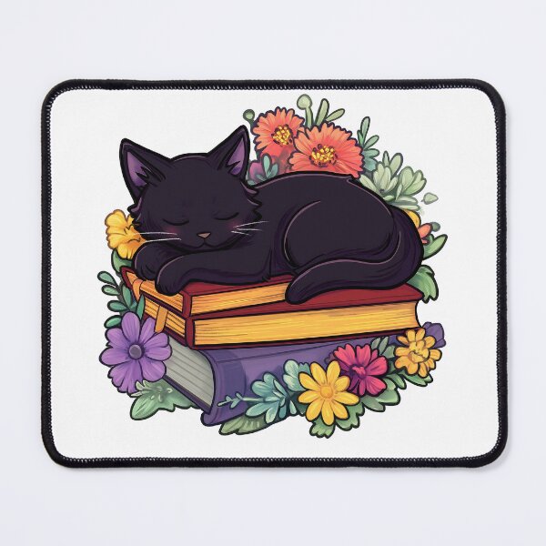 Item preview, Sleepy cat with books designed and sold by xiao xuans.