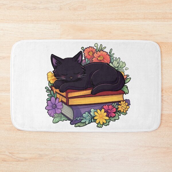 Item preview, Sleepy cat with books  designed and sold by xiao xuans.