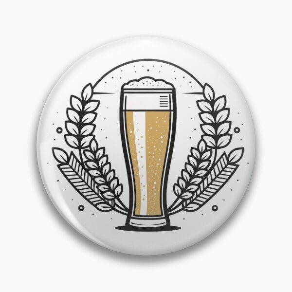 Item preview, Black outlined symbol of a beer glass designed and sold by elkuni.