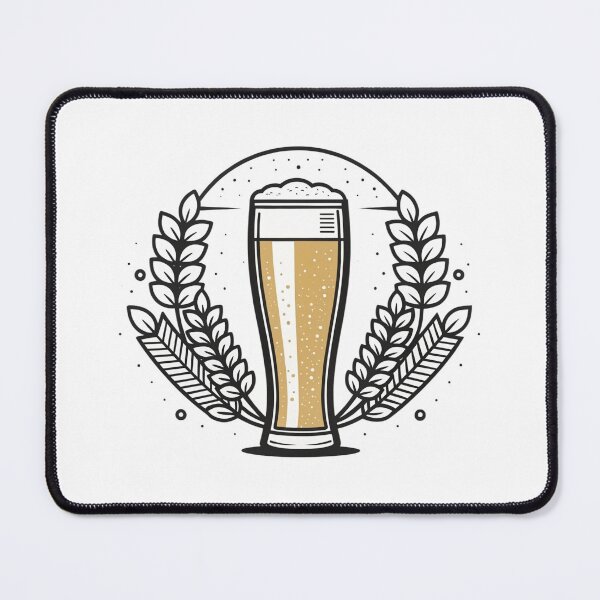 Item preview, Black outlined symbol of a beer glass designed and sold by elkuni.