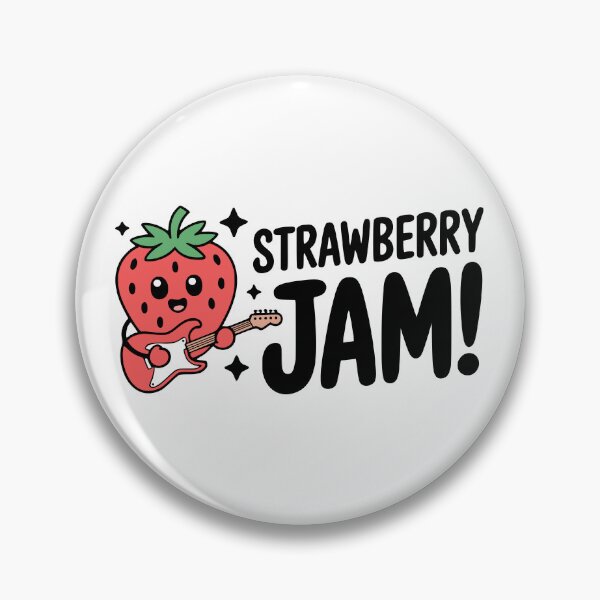 Item preview, Strawberry Jam! Cute Strawberry Guitar Pun designed and sold by PMCreative.