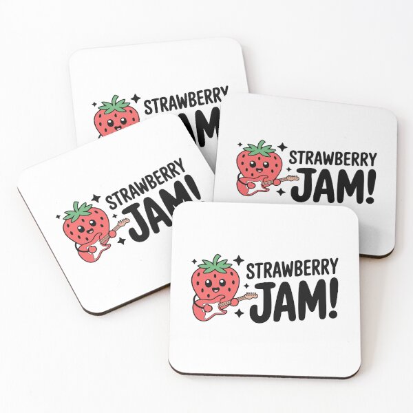 Item preview, Strawberry Jam! Cute Strawberry Guitar Pun designed and sold by PMCreative.