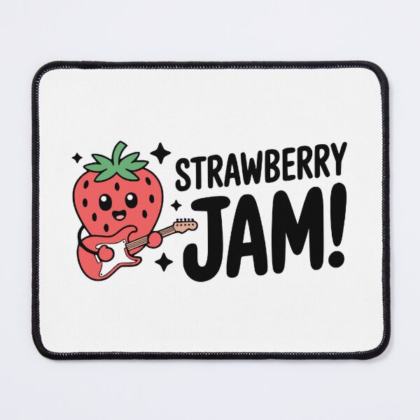 Item preview, Strawberry Jam! Cute Strawberry Guitar Pun designed and sold by PMCreative.
