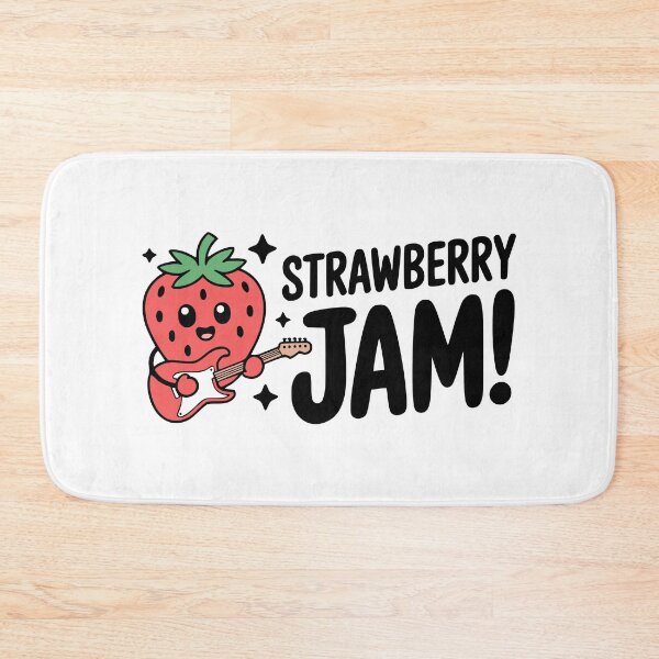 Item preview, Strawberry Jam! Cute Strawberry Guitar Pun designed and sold by PMCreative.