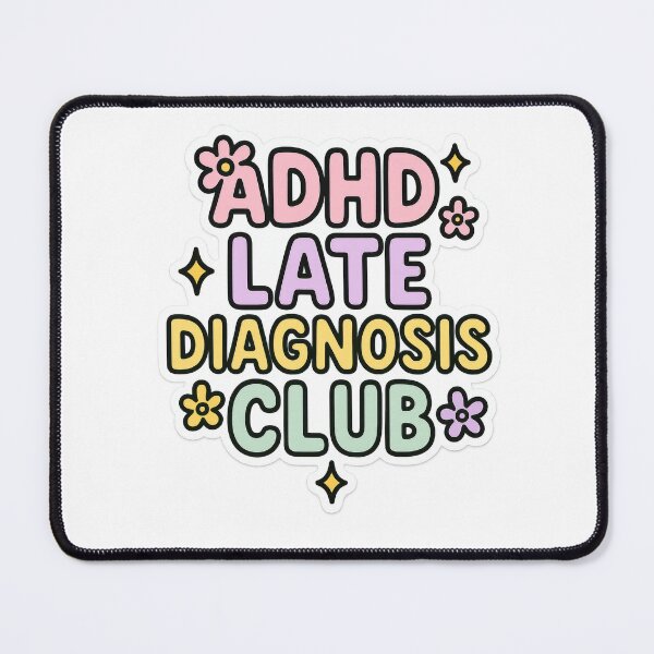 Item preview, Colorful Bubble ADHD Diagnosis Typography Art designed and sold by Trendy Sticker & Merch Collection - Express Yourself.