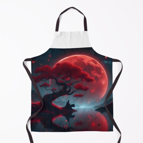 Item preview, Red moon with lake and tree designed and sold by Smoking_Animals .