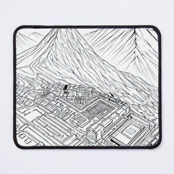 Item preview, Minimalist Mountain & Circuit Board Abstract Art designed and sold by Esterlane.