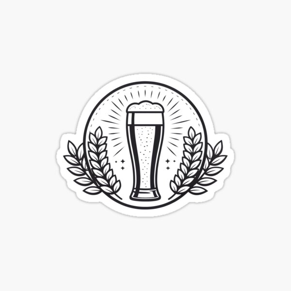Artikel-Vorschau von Schwarz umrandetes Symbol eines Bierglases, designt und verkauft von elkuni.