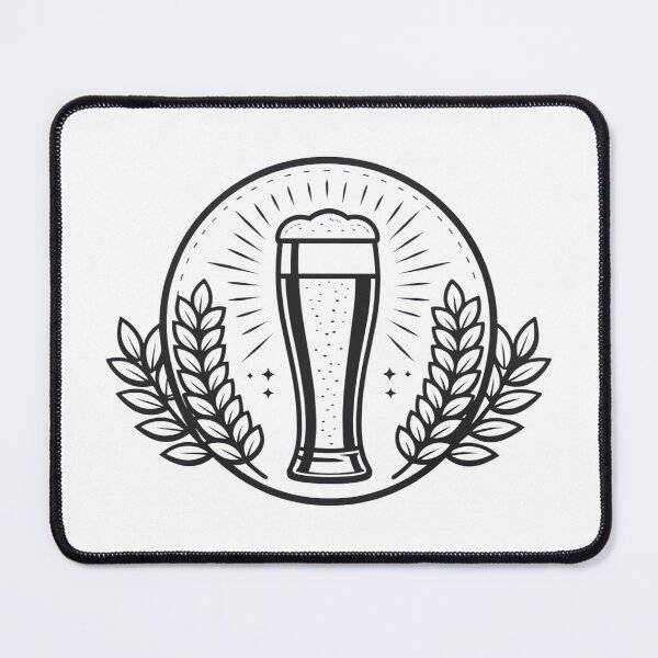 Item preview, Black outlined symbol of a beer glass designed and sold by elkuni.