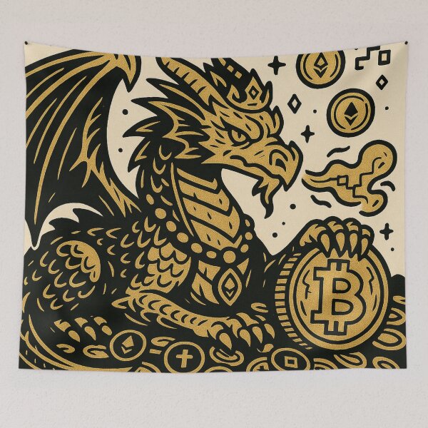 Item preview, Crypto Dragon: Master of Digital Wealth designed and sold by MarinaBlackArt.