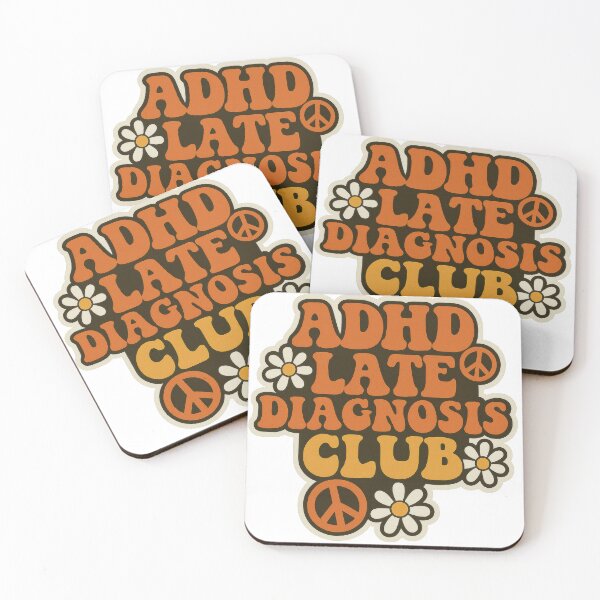 Item preview, Retro ADHD Late Diagnosis Club Sticker designed and sold by Trendy Sticker & Merch Collection - Express Yourself.