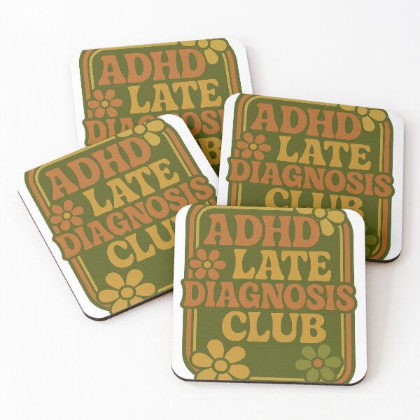 Item preview, Vintage ADHD Late Diagnosis Club Sticker designed and sold by Trendy Sticker & Merch Collection - Express Yourself.