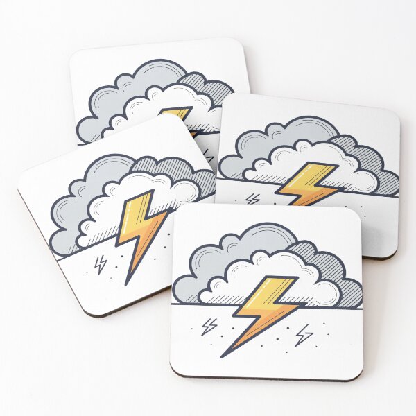 Item preview, Black outlined symbol of a Thunderstorm Cloud Icon  designed and sold by elkuni.