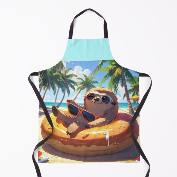 Item preview, Sloth Summer Vibes – Cute Beach Donut Floatie Design designed and sold by The Collection.