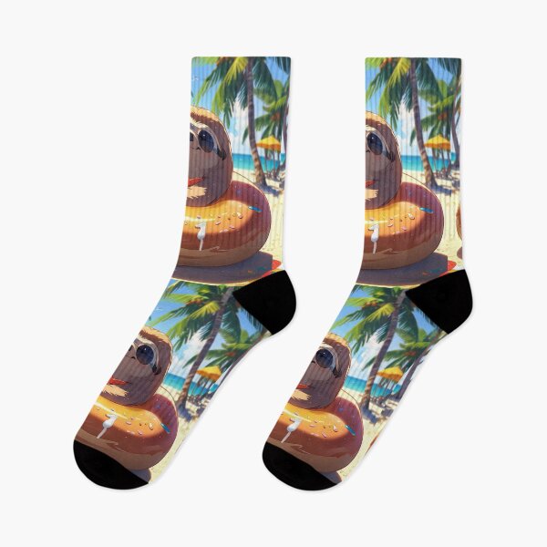 Item preview, Sloth Summer Vibes – Cute Beach Donut Floatie Design designed and sold by The Collection.