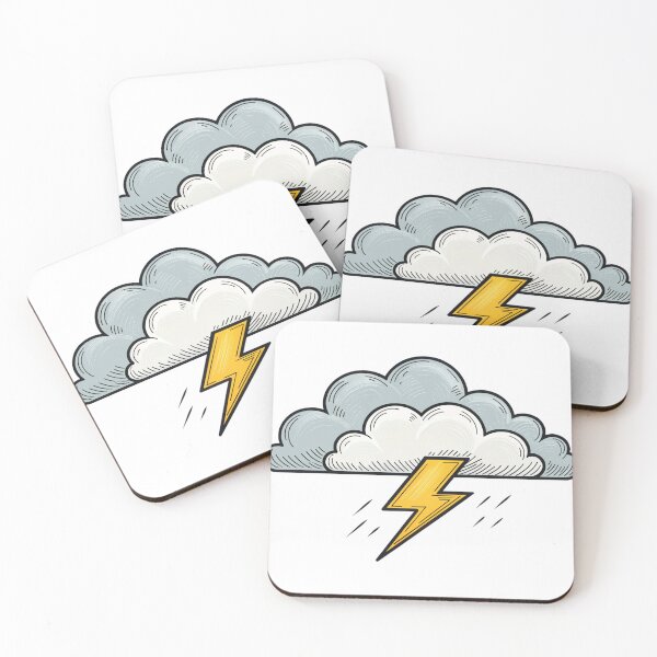 Item preview, Black outlined symbol of a Thunderstorm Cloud Icon  designed and sold by elkuni.